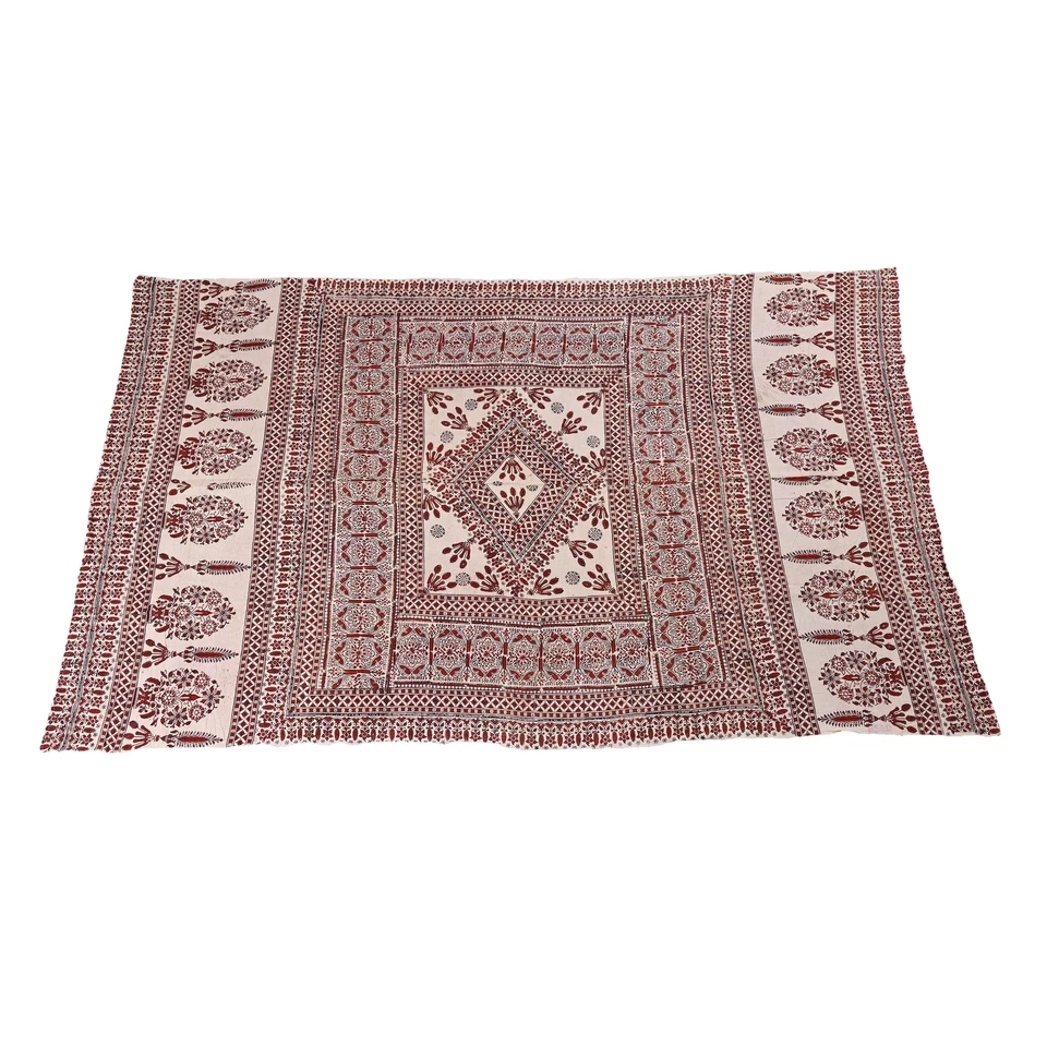 Hand Weaved Vintage Indian Decorative Cotton Reversible, Throws, Bedspread - Image 1 of 4