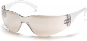 Safety Glasses,Clr/I/O Mirror (Pack of 12) - Picture 1 of 5
