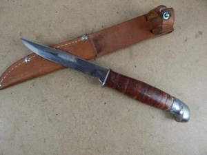 1960's UTICA CUTLERY Sportsman HUNTING KNIFE w/sheath MINTY - Picture 1 of 7