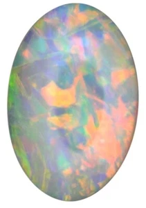 Natural Extra Fine White Opal - Oval Cabochon - Australia - AAA+ Grade - Picture 1 of 1