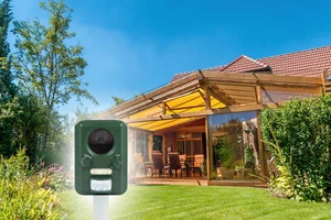 Ultrasonido con energía solar y batería defensa de animales Mardersk terror gato distribuidor - Imagen 1 de 6
