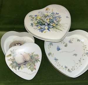 marjolein bastin Heart Shape Birds Butterflies Tins ￼ - Picture 1 of 24