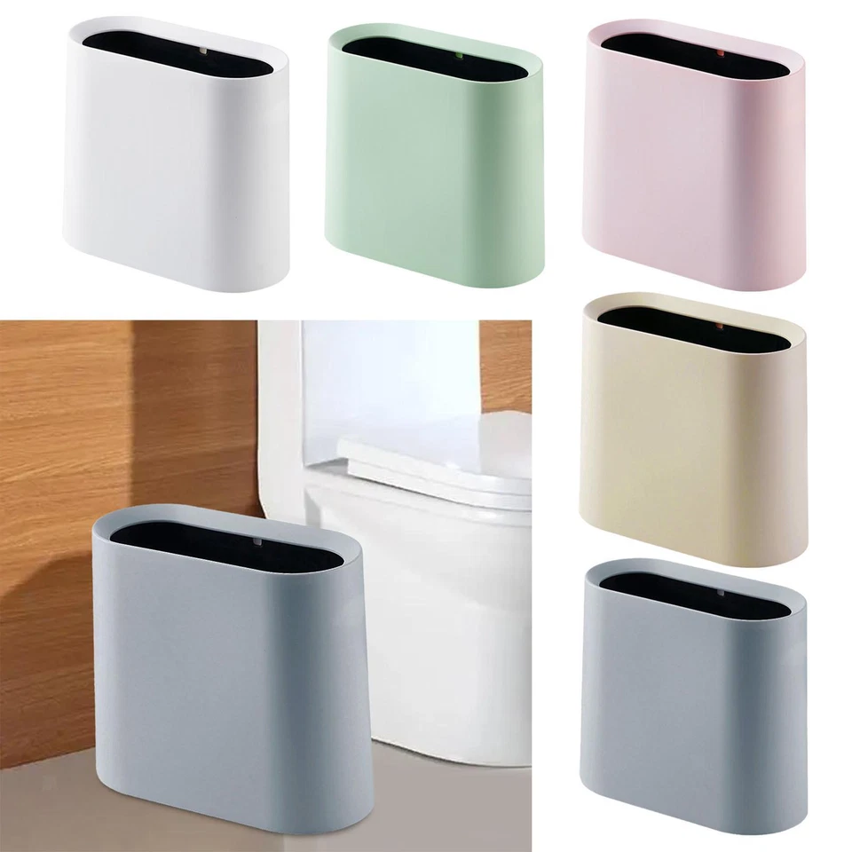 Slim Trash Can Narrow Small Garbage Bin Garbage Can Modern Paper Basket - Image 1 of 1