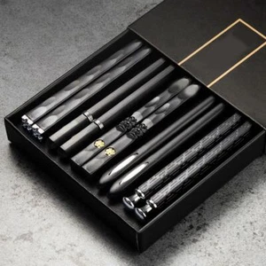 5 Pairs Alloy Chopsticks Chop Sticks Beautiful Gift Set. - Picture 1 of 10