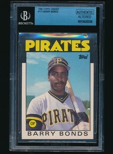 1986 Topps Traded xrc #11T Barry Bonds rookie rc BGS Authentic Altered - Picture 1 of 2