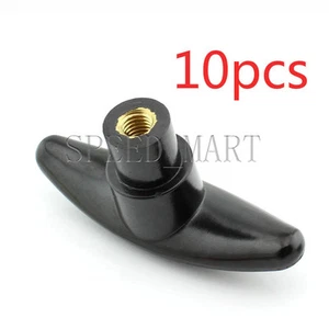 10 un. Tuercas de sujeción de cabeza en forma de cabeza tipo T de plástico negro M8 8 mm hilo hembra tipo T - Imagen 1 de 4