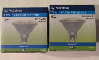 Westinghouse 75 Watt Spot Light Bulb -2 PK- Par30 Reflector Wet Rated Dimmable - Image 1 of 3
