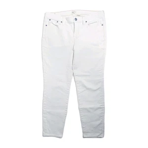 Pantalones de mezclilla J Crew palillo de dientes tiro bajo ajustados al tobillo blancos para mujer talla 30 cintura 25,5 interior - Imagen 1 de 13