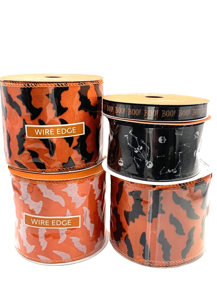 Place & Time Halloween Ribbon Spools Lot Of 5 - Image 1 of 1