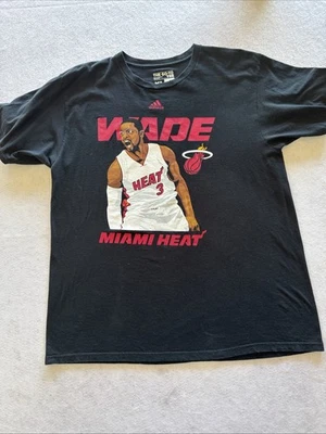 Camiseta Adidas Miami Heat Dwyane Wade #3 Negra Baloncesto NBA Talla XL Foto 1 de 4