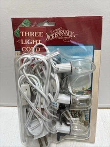 VINTAGE LEMAX bianco 3 luci cavo accessorio illuminato #44089 interruttore ON & OFF 1994 - Foto 1 di 4