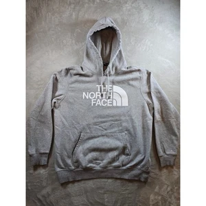 The North Face Sweatshirt Mens XL Gray Pullover Fleece Hoodie Logo - Picture 1 of 9