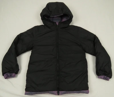 The North Face Down Quilted Reversible Girls Youth Hooded Full Zip Coat Jacket L - Image 1 of 4