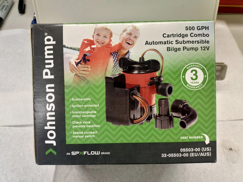 Combo de bomba de sentina automática Johnson 500 GPH # 05503-00 Foto 1 de 1