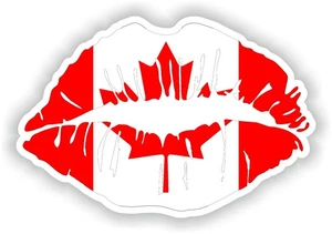 Canada Lips Flag Sticker / Vinyl Waterproof Decals Graphics - Picture 1 of 1