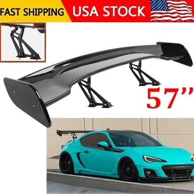 57" Rear Spoiler Wing For Subaru BRZ 2013-2024 Truck GT Style Glossy Black Foto 1 de 4