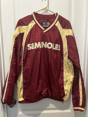 FSU Seminoles Windbreaker Pullover Men’s Medium Red Gold Vintage G-III Sports - Image 1 of 4