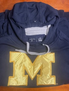 2XL Antigua Apparel Embroidered Canvas Patch Michigan Hoodie NICE!! - Picture 1 of 2
