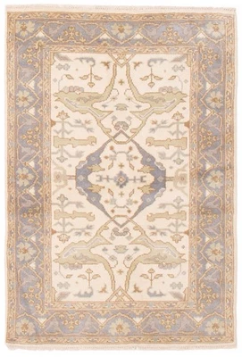 4'2" x 6'0" Hand Knotted Oriental Carpet Traditional Wool Area Rug - Image 1 of 4