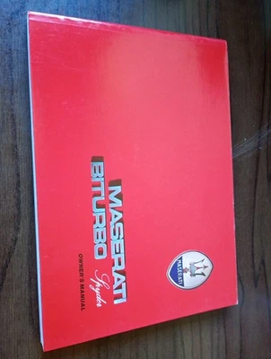 MASERATI Biturbo Spyder  1986 manuale uso manutenzione INGLESE - Immagine 1 di 4