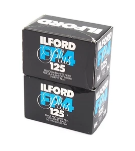 2x Ilford FP4 Plus 125 36 Belichtungen Kleinbildfilm - abgelaufen 2001 - Bild 1 von 3