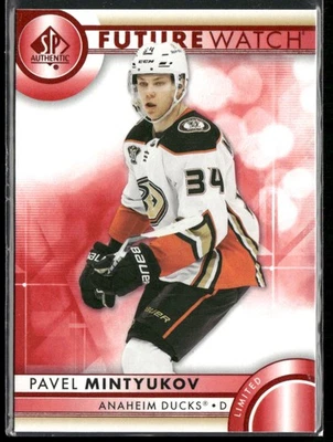 2023-24 SP Authentic Pavel Mintyukov Limited Red RC #183 Anaheim Ducks - Image 1 of 2