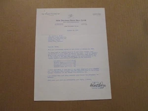 Southern Association New Orleans Pelicans Rare Dated 1956 Team Logo Letterhead - Imagen 1 de 1