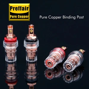 4PCS/Lot Pure Copper Binding Post Speaker Amplifier Female for Banana Terminal - Picture 1 of 12