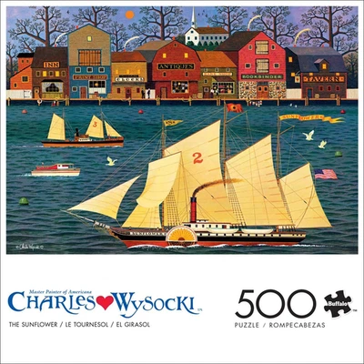 Rompecabezas Buffalo Games Charles Wysocki el girasol 500 piezas NUEVO SELLADO Foto 1 de 4