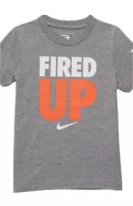Nike FIRED UP GRAY Logo T- Shirt 3Brand TODDLER 2T NWT NEW - Picture 1 of 4