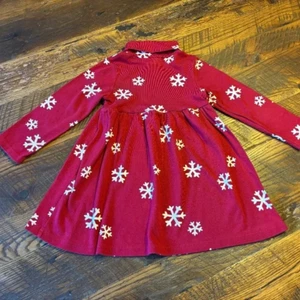 Gymboree Red & White Snowflake Dress - size 4 - excellent condition - Picture 1 of 4