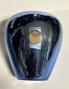 Old E&R Royal Crown Germany Blue Mercury Glass Vase Original Seal Marked As-Is - Picture 1 of 13