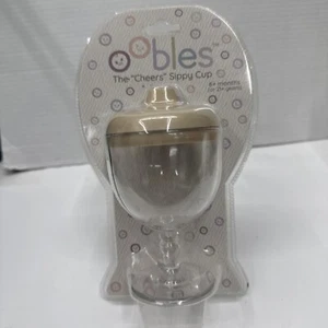 Toddler Sippy Cup, Plastic Wine Goblet Beverage Bottle w/ Lid New Year’s cheers - Picture 1 of 5