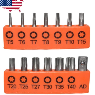 14 Torx Bit Set Hex Star Spanner Tamper-Proof Tri-Wing Screwdriver Security Kit - Image 1 of 4