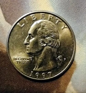 1997-P Washington Quarter 25c-Doubling - Picture 1 of 5