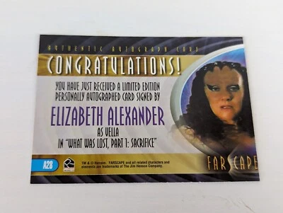 Farscape Season 4 Trading Cards Autograph Auto Selection - Rittenhouse Archives - Image 1 of 2