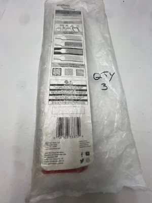 (QTY 3) Crescent Nicholson 8" Flat Black Diamond Double Cut Bastard File, Carded - Image 1 of 4