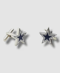 $77 Cufflinks Inc. Men's Silver Blue Dallas Cowboys Cufflinks - Picture 1 of 1