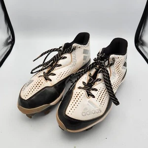 Adidas Litestrike Baseball Cleats Men's Size 6.5 White Black Low Top - Picture 1 of 8