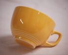 Pastel Sunny Yellow Coffee Tea Cup Footed 3 Rings on Base Vintage Unknown