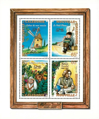 New Caledonia 1997 - Author Alphonse Daudet - Souvenir Sheet - Scott 759a - MNH Cover