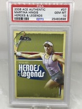 2006 Ace Authentic Heroes & Legends #37 Martina Hingis PSA 10 (Top Pop, Pop 1)
