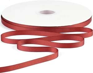 Rust Grosgrain Ribbon 3/8 Inch Bulk 100 Yard Roll for Crafts, Gift Wrapping, Wed - Picture 1 of 12