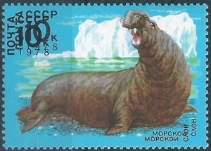 13681 Russia USSR Fauna Animal Mammal Sea Life ERROR Double Print - Picture 1 of 1