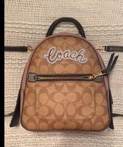 Authentic Coach Mini Andi 3- Way Backpack In Signature With Gift Bag/ Care Card