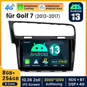 Android 13 8+256GB GPS Autoradio DAB+Wifi DSP OBD2 IPS CarPlay Für VW Golf 7 VII - Bild 1 von 21