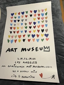 Mr. Brainwash Art Museum Limited Edition of 500 Numbered Prints- Hearts Print - Picture 1 of 7