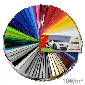 28€/m² Oracal 970RA Autofolie gegossen Rapid Air Folie Matt Glanz 0,5m x1,52m - Bild 1 von 101