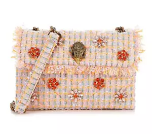 NWT Kurt Geiger London Tweed Kensington Bag - Orange - Picture 1 of 10