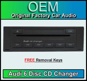 Audi A4 glovebox 6 CD changer works with Audi Chorus Concert Symphony RNS-E - Picture 1 of 5